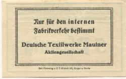 Langenbielau (heute: PL-Bielawa) - Mautner, Deutsche Textilwerke AG - -- - 5 Pfennig