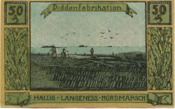 Langeneß-Nordmarsch - Gemeinde - 1.9.1921 - 50 Pfennig