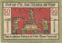 Langensalza (Bad) - Freiwillige Turner-Feuerwehr - - 1.12.1921 - 50 Pfennig