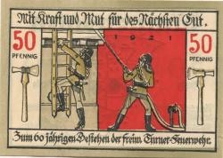 Langensalza (Bad) - Freiwillige Turner-Feuerwehr - - 1.12.1921 - 50 Pfennig