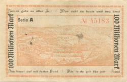 Langenschwalbach (heute: Schwalbach (Bad)) - Untertaunus-Kreis - 15.8.1923 - 100 Millionen Mark