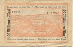 Langenschwalbach (heute: Schwalbach (Bad)) - Untertaunus-Kreis - 15.8.1923 - 100 Millionen Mark