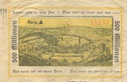 Langenschwalbach (heute: Schwalbach (Bad)) - Untertaunus-Kreis - 15.8.1923 - 500 Millionen Mark