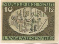 Langewiesen - Stadt - 1921 - 10 Pfennig