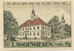Langewiesen - Stadt - 1921 - 50 Pfennig