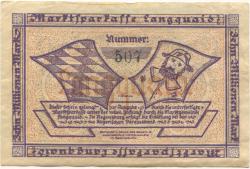 Langquaid - Marktsparkasse - 5.9.1923 - 10 Millionen Mark