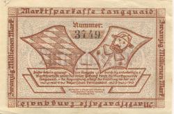 Langquaid - Marktsparkasse - 5.9.1923 - 20 Millionen Mark