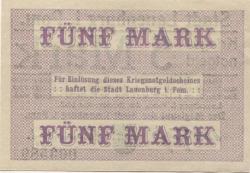 Lauenburg (heute: PL-Lebork) - Stadt - 15.11.1918 - 5 Mark