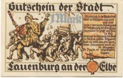 Lauenburg - Stadt - 1.7.1921 - 1 Mark