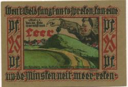 Leer -Verein für Heimatschutz und Heimatgeschichte eV - Oktober 1921 - 25 Pfennig