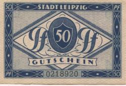 Leipzig - Stadt - - 31.12.1920 - 50 Pfennig