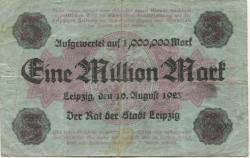 Leipzig - Stadt - 10.8.1923 - 1 Million Mark