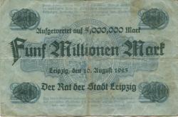 Leipzig - Stadt - 10.8.1923 - 5 Millionen Mark
