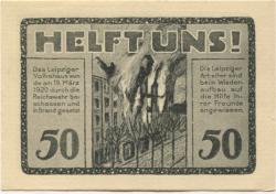 Leipzig - Volkshaus - - 30.6.1922 - 50 Pfennig