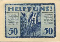 Leipzig - Volkshaus - - 30.6.1922 - 50 Pfennig
