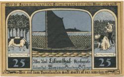 Lilienthal - Sparkasse - 15.3.1921 - 25 Pfennig