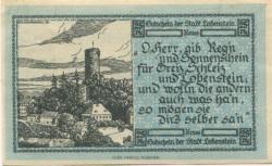 Lobenstein - Stadt - 15.9.1919 - 25 Pfennig