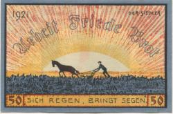 Lockstedter Lager (heute: Hohenlockstedt) - Gemeinde - 1.8.1921 - 31.3.1922 - 50 Pfennig