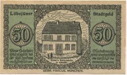 Löbejün (heute: Wettin-Löbejün) - Stadt - 10.4.1920 - 50 Pfennig