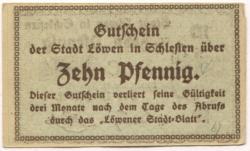 Löwen (heute: PL.Lewin Brzeski) - Stadt - 13.6.1919 - 10 Pfennig
