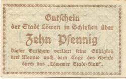 Löwen (heute: PL.Lewin Brzeski) - Stadt - 21.5.1920 - 10 Pfennig