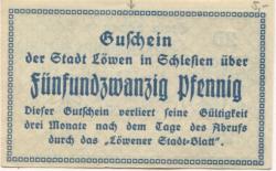 Löwen (heute: PL.Lewin Brzeski) - Stadt - 21.5.1920 - 25 Pfennig