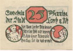Lorch - Stadt - 20.8.1920 - 25 Pfennig