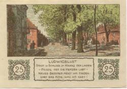 Ludwigslust - Stadt - 1.3.1922 - 30.9.1922 - 25 Pfennig