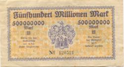 Magdeburg - Stadt - 15.10.1923 - 500 Millionen Mark 