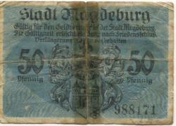 Magdeburg - Stadt - 1.10.1918 - 50 Pfennig 