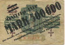 Magdeburg - Stadt - 6.8.1923 - 500000 Mark 