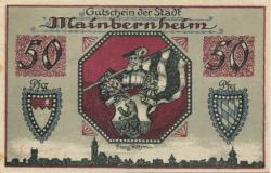 Mainbernheim - Stadt - Dezember 1920 - 50 Pfennig