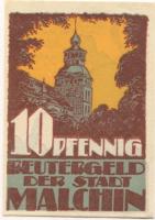Malchin - Stadt - - 15.2.1922 - 10 Pfennig