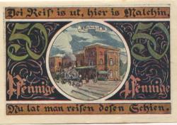 Malchin - Stadt - - 31.12.1922 - 50 Pfennig
