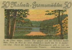 Malente-Gremsmühlen - Gemeinde - 1.6.1921 - 50 Pfennig