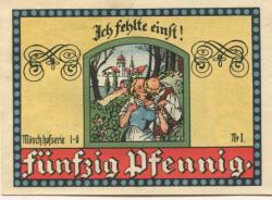 Manebach (heute: Ilmenau) - Gemeinde - Dezember 1921 - 50 Pfennig 