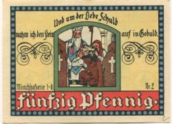 Manebach (heute: Ilmenau) - Gemeinde - Dezember 1921 - 50 Pfennig