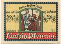 Manebach (heute: Ilmenau) - Gemeinde - Dezember 1921 - 50 Pfennig 