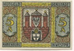 Marienburg (heute: PL-Malbork) - Stadt - -- - 5 Pfennig