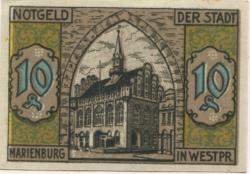 Marienburg (heute: PL-Malbork) - Stadt - -- - 10 Pfennig 
