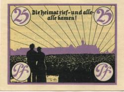 Marienburg (heute: PL-Malbork) - Stadt - -- - 25 Pfennig