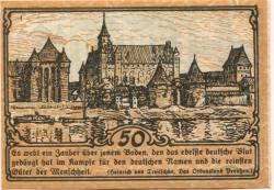 Marienburg (heute: PL-Malbork) - Stadt - -- - 50 Pfennig