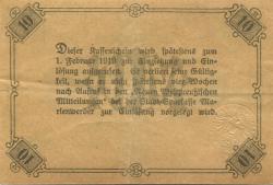 Marienwerder (heute: PL-Kwidzyn) - Stadt - 1.11.1918 - 1.2.1919 - 10 Mark