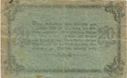 Marienwerder (heute: PL-Kwidzyn) - Stadt - 1.11.1918 - 1.2.1919 - 20 Mark