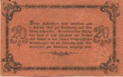 Marienwerder (heute: PL-Kwidzyn) - Stadt - 1.11.1918 - 1.2.1919 - 20 Mark