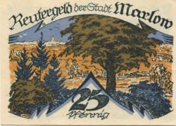 Marlow - Stadt - - 31.5.1922 - 25 Pfennig
