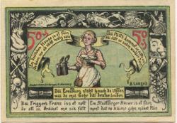 Marsberg - Eresburg; Hotel Deutsches Haus; Restauration Bahnhof Marsberg; Stadtberger Hof; Westfälischer Hof - 1.4.1921 - 50 Pfennig