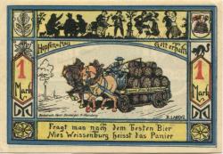 Marsberg - Eresburg; Hotel Deutsches Haus; Restauration Bahnhof Marsberg; Stadtberger Hof; Westfälischer Hof - 1.4.1921 - 1 Mark