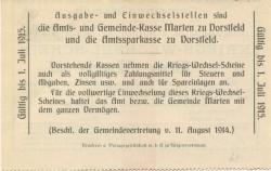 Marten (und Dortmund-Dorstfeld) - Gemeinde - 11.8.1914 - 1 Mark