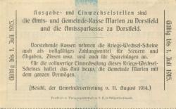 Marten (und Dortmund-Dorstfeld) - Gemeinde - 11.8.1914 - 2 Mark